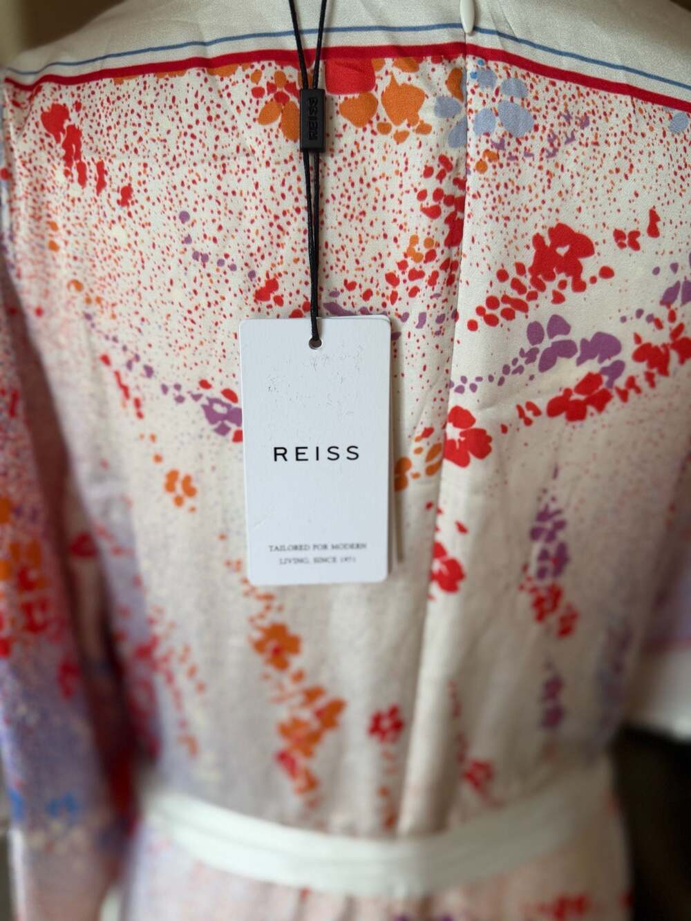 Reiss Leea Printed Scarf Mini Dress Size 10 - Picture 9 of 11